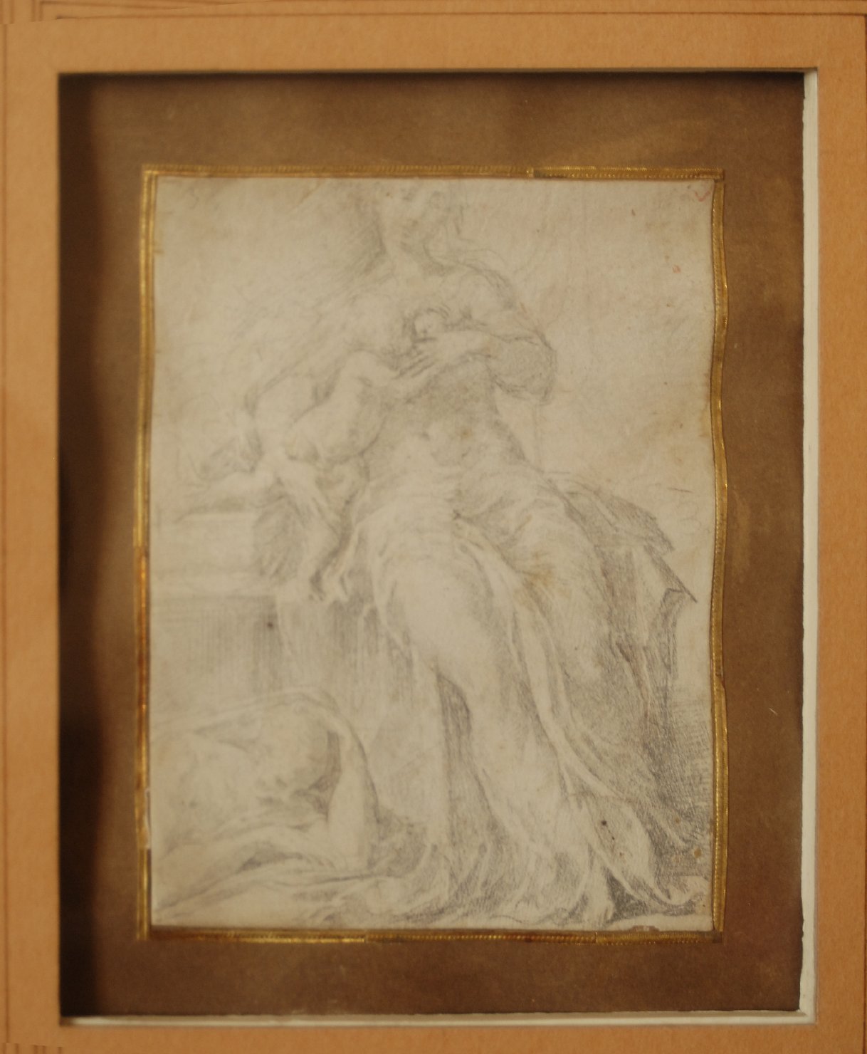 Madonna con Bambino e San Girolamo in meditazione (disegno preparatorio, opera i
